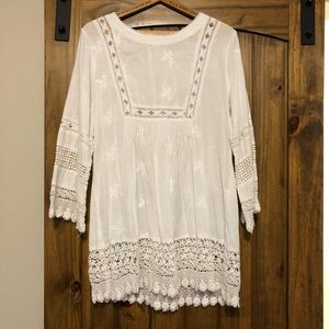 White Eyelet Tunic